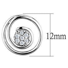 Load image into Gallery viewer, 3W638 - Rhodium Brass Earrings with AAA Grade CZ  in Clear
