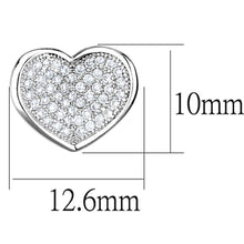 Load image into Gallery viewer, 3W668 - Rhodium Brass Earrings with AAA Grade CZ  in Clear