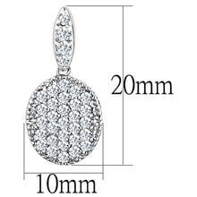 Load image into Gallery viewer, 3W692 - Rhodium Brass Earrings with AAA Grade CZ  in Clear