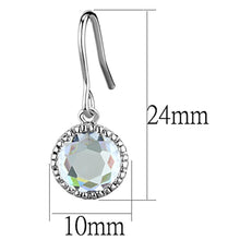 Load image into Gallery viewer, 3W698 - Rhodium Brass Earrings with AAA Grade CZ  in Clear