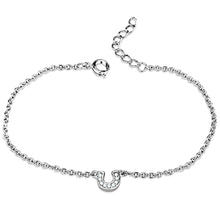 Load image into Gallery viewer, 3W710 - Rhodium Brass Bracelet with AAA Grade CZ  in Clear