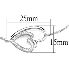 Load image into Gallery viewer, 3W715 - Rhodium Brass Bracelet with AAA Grade CZ  in Clear