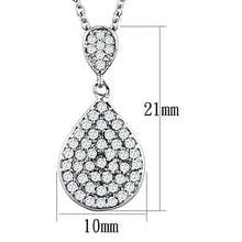 Load image into Gallery viewer, 3W720 - Rhodium Brass Necklace with AAA Grade CZ  in Clear
