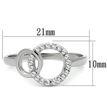 Load image into Gallery viewer, 3W756 - Rhodium Brass Ring with AAA Grade CZ  in Clear