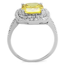 Load image into Gallery viewer, 3W760 - Rhodium Brass Ring with AAA Grade CZ  in Topaz
