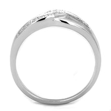 Load image into Gallery viewer, 3W763 - Rhodium Brass Ring with AAA Grade CZ  in Clear