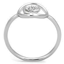 Load image into Gallery viewer, 3W765 - Rhodium Brass Ring with AAA Grade CZ  in Clear