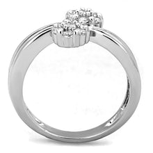 Load image into Gallery viewer, 3W767 - Rhodium Brass Ring with AAA Grade CZ  in Clear
