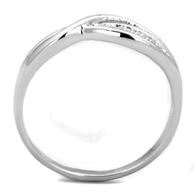 Load image into Gallery viewer, 3W768 - Rhodium Brass Ring with AAA Grade CZ  in Clear