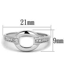 Load image into Gallery viewer, 3W790 - Rhodium Brass Ring with AAA Grade CZ  in Clear