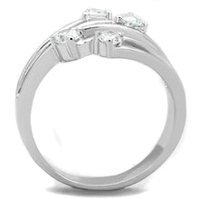 Load image into Gallery viewer, 3W813 - Rhodium Brass Ring with AAA Grade CZ  in Clear