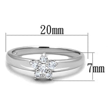 Load image into Gallery viewer, 3W814 - Rhodium Brass Ring with AAA Grade CZ  in Clear