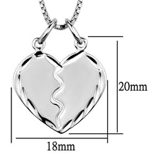 Load image into Gallery viewer, 3W842 - Rhodium Brass Chain Pendant with No Stone