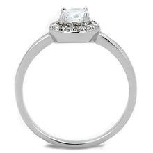 Load image into Gallery viewer, 3W863 - Rhodium Brass Ring with AAA Grade CZ  in Clear