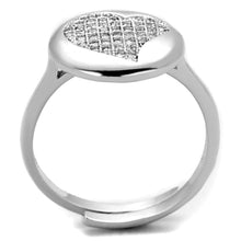 Load image into Gallery viewer, 3W864 - Rhodium Brass Ring with AAA Grade CZ  in Clear