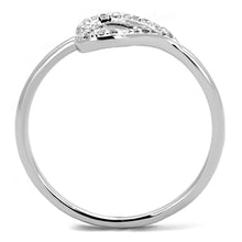 Load image into Gallery viewer, 3W866 - Rhodium Brass Ring with AAA Grade CZ  in Clear