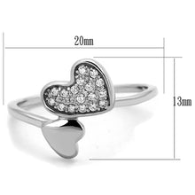 Load image into Gallery viewer, 3W867 - Rhodium Brass Ring with AAA Grade CZ  in Clear
