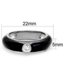 Load image into Gallery viewer, 3W873 - Rhodium Brass Ring with AAA Grade CZ  in Clear