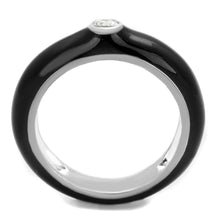 Load image into Gallery viewer, 3W873 - Rhodium Brass Ring with AAA Grade CZ  in Clear
