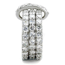 Load image into Gallery viewer, 3W875 - Rhodium Brass Ring with AAA Grade CZ  in Clear