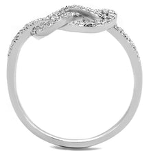 Load image into Gallery viewer, 3W876 - Rhodium Brass Ring with AAA Grade CZ  in Clear