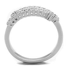 Load image into Gallery viewer, 3W879 - Rhodium Brass Ring with AAA Grade CZ  in Clear