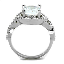 Load image into Gallery viewer, 3W880 - Rhodium Brass Ring with AAA Grade CZ  in Clear