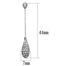Load image into Gallery viewer, 3W898 - Rhodium Brass Earrings with Top Grade Crystal  in Clear