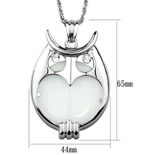 Load image into Gallery viewer, 3W916 - Rhodium Brass Magnifier pendant with Top Grade Crystal  in Clear