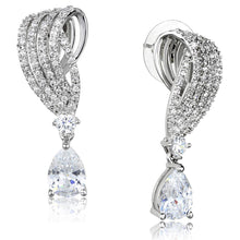 Load image into Gallery viewer, 3W924 - Rhodium Brass Jewelry Sets with AAA Grade CZ  in Clear