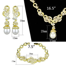 Load image into Gallery viewer, 3W945 - Gold Brass Jewelry Sets with AAA Grade CZ  in Clear