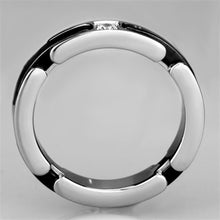 Load image into Gallery viewer, 3W962 - High polished (no plating) Stainless Steel Ring with Ceramic  in Jet
