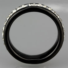 Load image into Gallery viewer, 3W969 - High polished (no plating) Stainless Steel Ring with Ceramic  in Jet