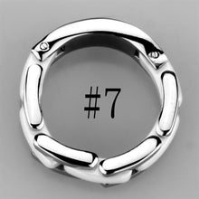 Load image into Gallery viewer, 3W973 - High polished (no plating) Stainless Steel Ring with Ceramic  in White
