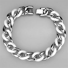 Load image into Gallery viewer, 3W999 - High polished (no plating) Stainless Steel Bracelet with Ceramic  in White