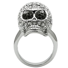 Load image into Gallery viewer, 3W008 - Rhodium White Metal Ring with Top Grade Crystal  in Clear