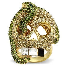 Load image into Gallery viewer, 3W009 - Gold White Metal Ring with Top Grade Crystal  in Multi Color