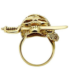 Load image into Gallery viewer, 3W011 - Gold White Metal Ring with Top Grade Crystal  in Citrine Yellow