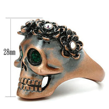 Load image into Gallery viewer, 3W014 - Ancientry Gold White Metal Ring with Top Grade Crystal  in Emerald