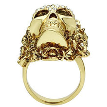 Load image into Gallery viewer, 3W017 - Gold White Metal Ring with Top Grade Crystal  in Aurora Borealis (Rainbow Effect)