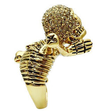 Load image into Gallery viewer, 3W020 - Gold White Metal Ring with Top Grade Crystal  in Citrine Yellow