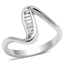 Load image into Gallery viewer, 3W024 - Rhodium Brass Ring with AAA Grade CZ  in Clear