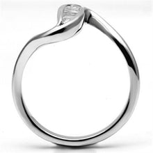 Load image into Gallery viewer, 3W024 - Rhodium Brass Ring with AAA Grade CZ  in Clear