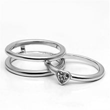 Load image into Gallery viewer, 3W027 - Rhodium Brass Ring with AAA Grade CZ  in Clear