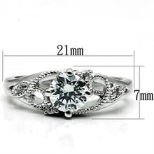 Load image into Gallery viewer, 3W034 - Rhodium Brass Ring with AAA Grade CZ  in Clear