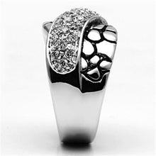 Load image into Gallery viewer, 3W037 - Rhodium Brass Ring with AAA Grade CZ  in Clear