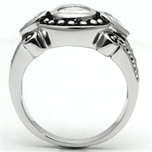 Load image into Gallery viewer, 3W056 - Rhodium Brass Ring with AAA Grade CZ  in Clear
