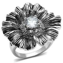 Load image into Gallery viewer, 3W060 - Rhodium Brass Ring with AAA Grade CZ  in Clear