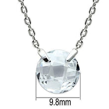 Load image into Gallery viewer, 3W074 - Rhodium Brass Necklace with AAA Grade CZ  in Clear