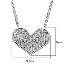 Load image into Gallery viewer, 3W076 - Rhodium Brass Necklace with AAA Grade CZ  in Clear